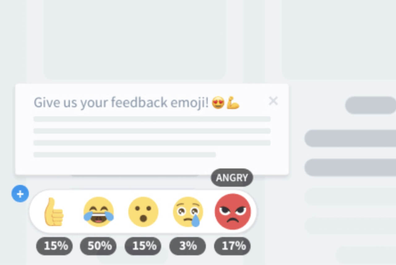 Emojics feedback widget (click on emojis to give feedback)